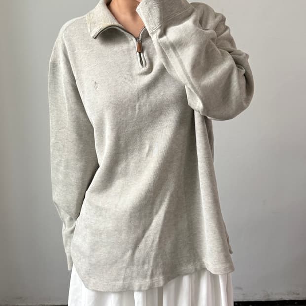 [XL] 폴로 반집업 니트