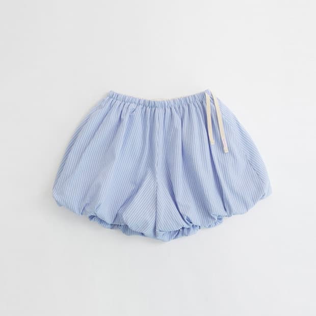 하네 스트라이프 벌룬 스커트 팬츠 Blue Surf