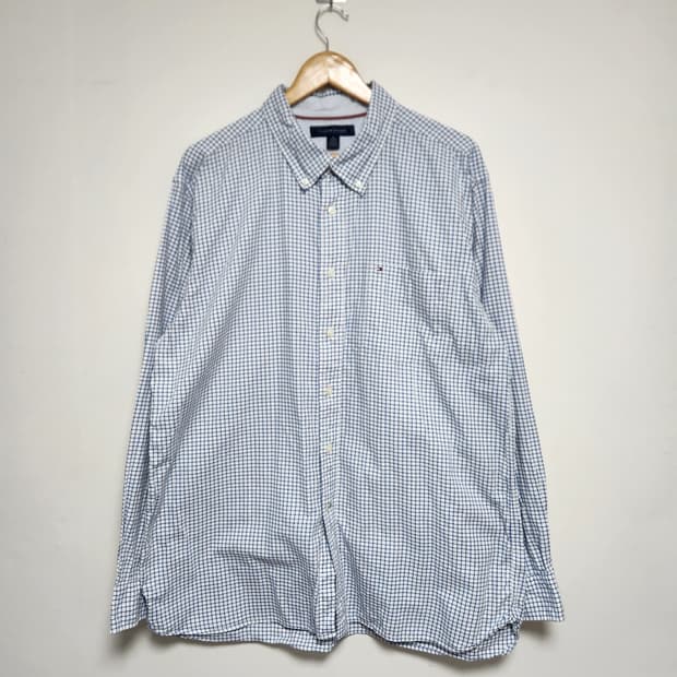 타미힐피거Tommy 체크 옥스포드 셔츠 XL - S160