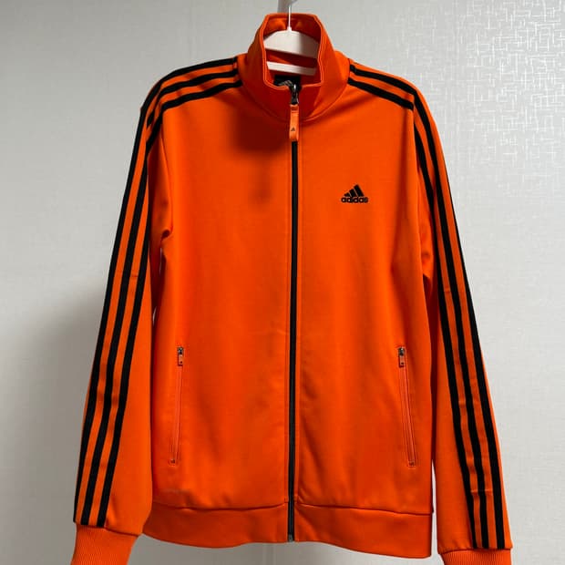 아디다스 오렌지 트랙탑 집업 L