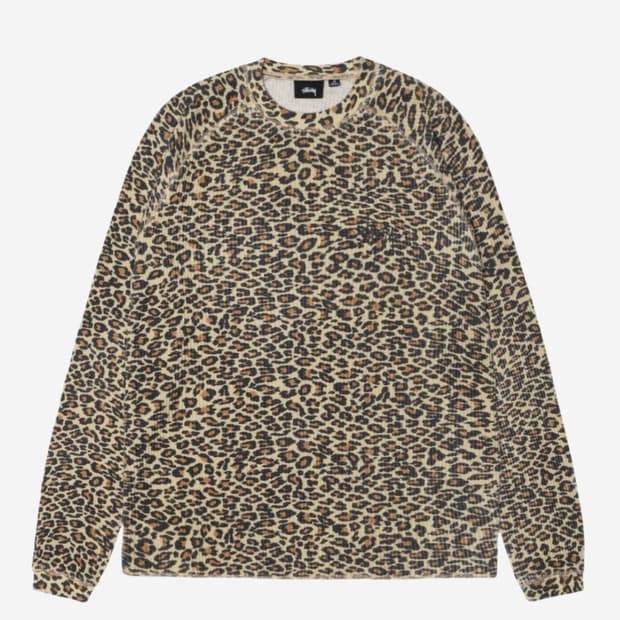 XL) 스투시 베이직 써멀 레오파드 롱슬리브 