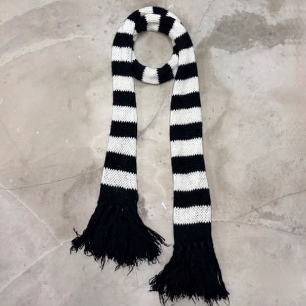 AW18 Saint Laurent Striped Knit Muffler