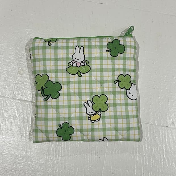 [ 핸드메이드 ] 미피 클로브 원단 정사각 파우치