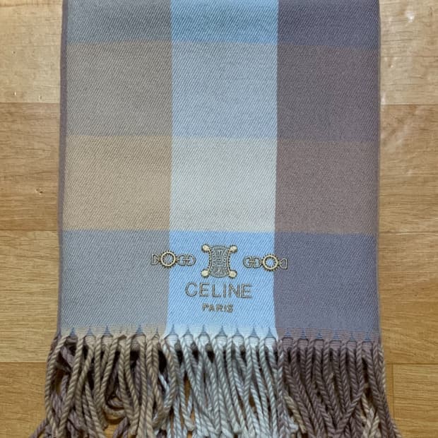 CELINE 셀린 블라종 로고 플레이 블랑킷(울)