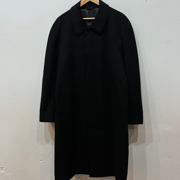 캐시미어100% 발마칸 코트 블랙