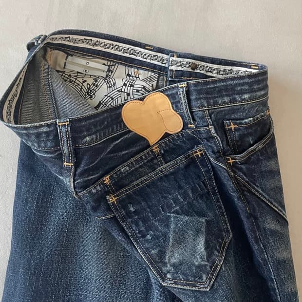 넘버나인 07ss honeycomb pain denim