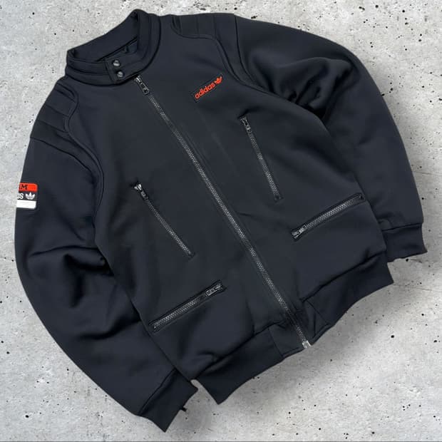 [95] 00s 아디다스 주큐 바이커 블랙 집업 자켓 C145