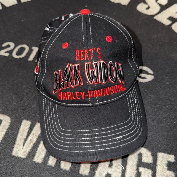 할리데이비슨 스파이더 자수 캡 모자