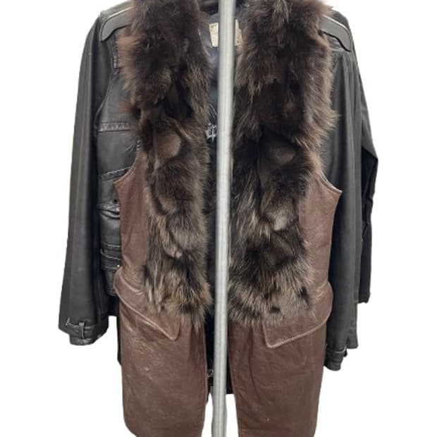 vintage mink fur leather vest