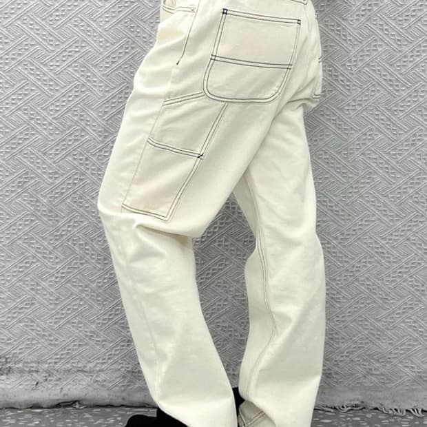 비바스튜디오 빈티지 카펜터 스케치라인 코튼팬츠 M C10001