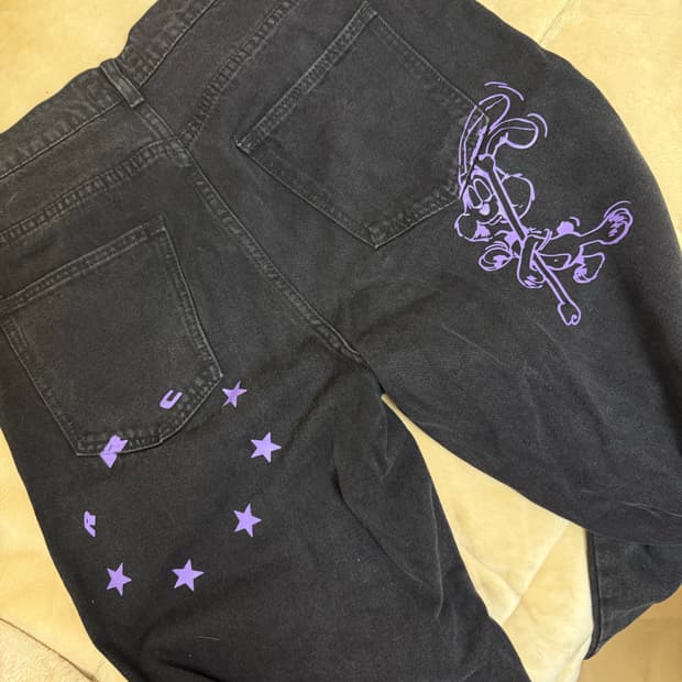 리트리버클럽 LIL RABBIT DENIM 흑청 데님 팬츠