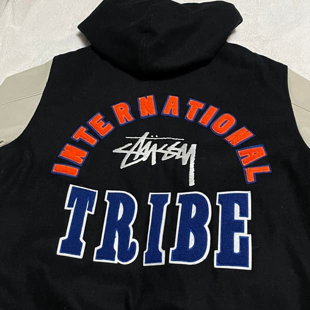 스투시 바시티자켓 스타디움 후드자켓