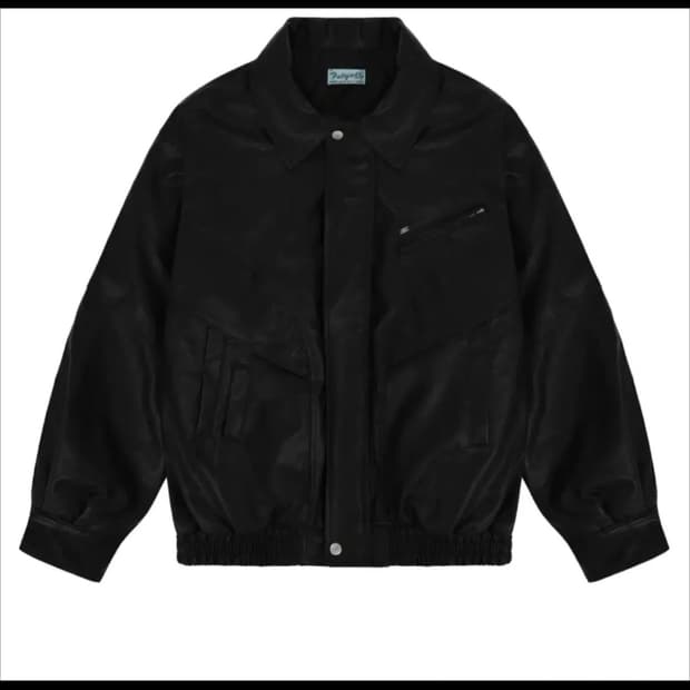 최종가지금만)페일제이드 레더 패디드 자켓 블랙 2024