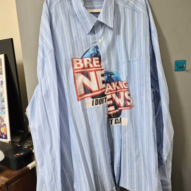 프로젝트gr 언밸런스드 스트라이프 셔츠 2사이즈