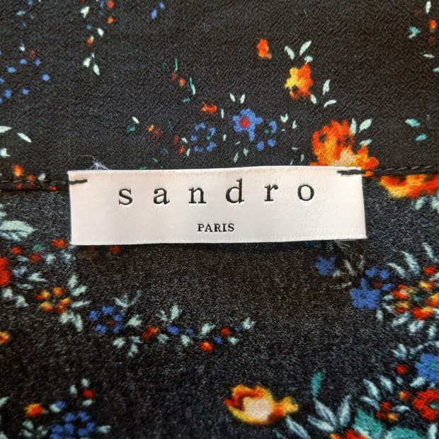 [Sandro] 산드로 플로럴 언밸런스 랩 스커트 