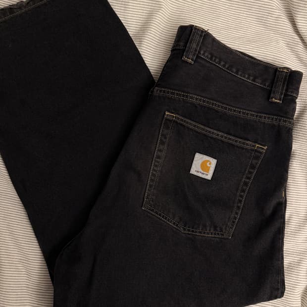칼하트 브랜든 팬츠 블랙 스톤워시드 L
