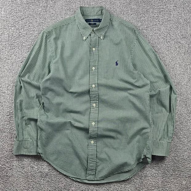 폴로랄프로렌 슬림핏 깅엄 체크 패턴 셔츠 ( M ) / 11089