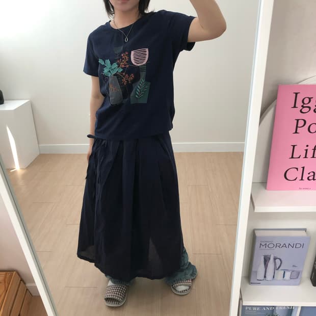 네이비 레이어드 코디(코르티스깔 바지)