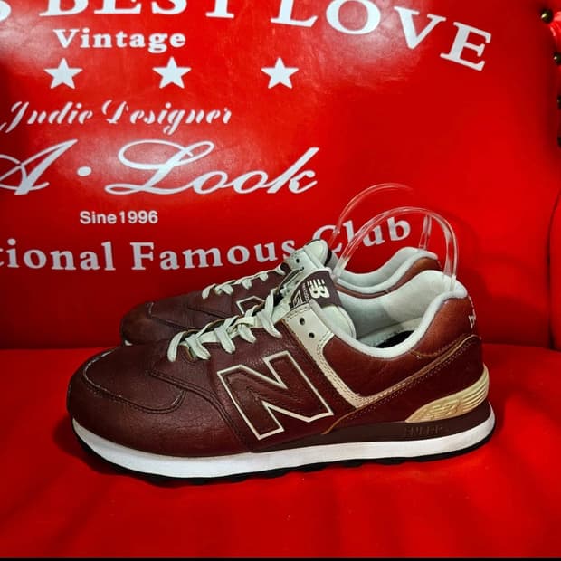 뉴발란스 No. 574 레더 다크 브라운 285 size