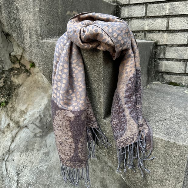 Vintage brown leopard muffler