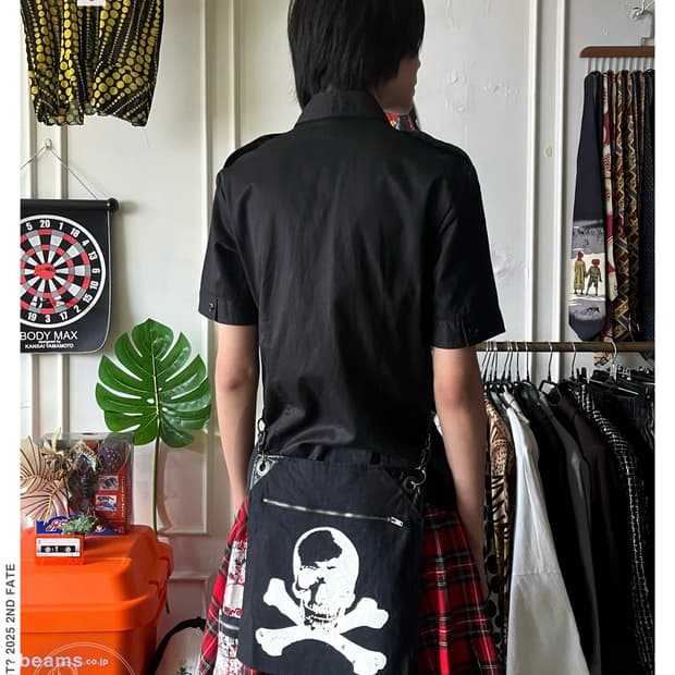 90-00s BLACK PEACE NOW Frap Pocket Shirt