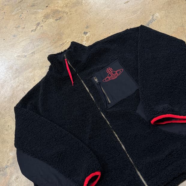 비비안웨스트우드 검빨 블랙 후리스 뽀글이 플리스 