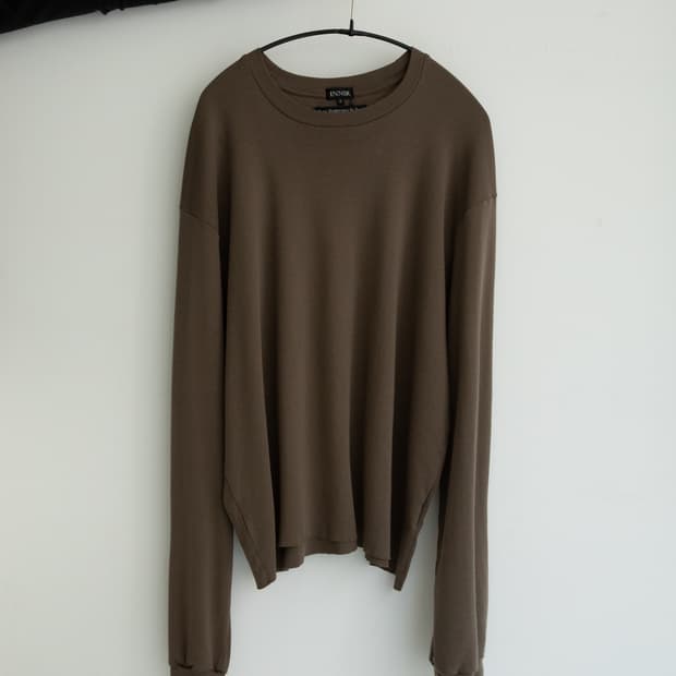 innir 이니어 COTTON RIB CROPPED LONG SLEEVE