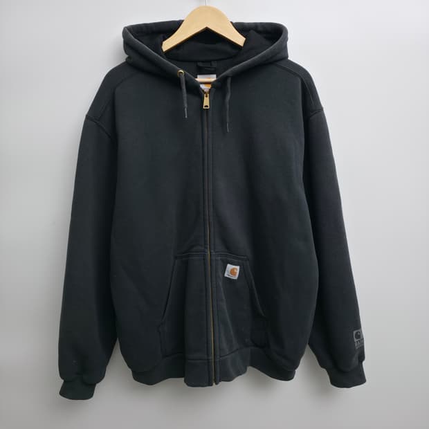 [L] 칼하트 써멀 블랙 후드집업 레인디펜더