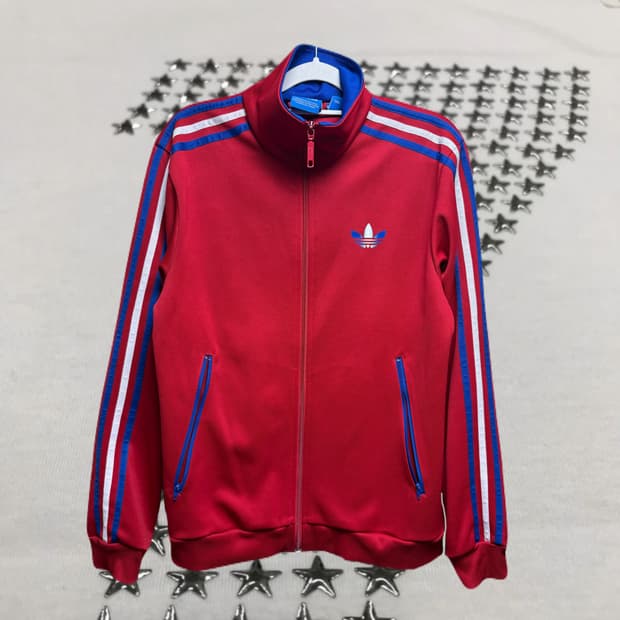 아디다스 구파 구파이어버드 레드 블루라인 트랙탑 져지