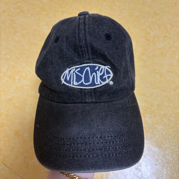 미스치프 흑청 볼캡