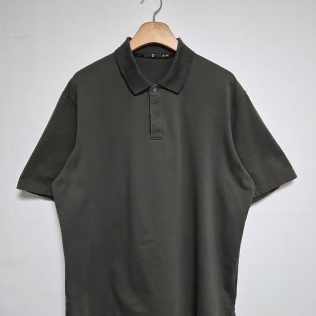 유니클로x질샌더 카키 카라티셔츠 XL - T124