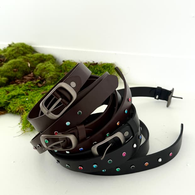 큐빅 웨스턴 벨트 black or brown