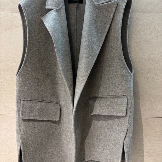 TIME 타임 회색 멜란지 베스트 조끼