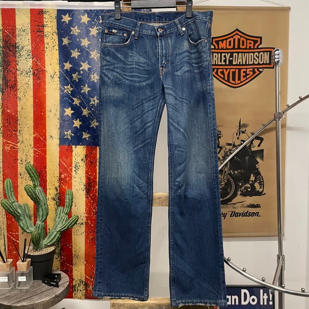 00s 리바이스 552 재팬 라인 워시드 스트레이트 데님 팬츠