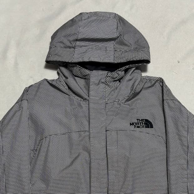 105 노스페이스 체크보드 후드 바람막이