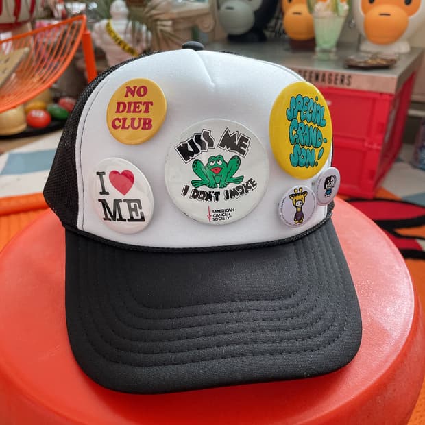 빈티지 otto 틴 뱃지 캡