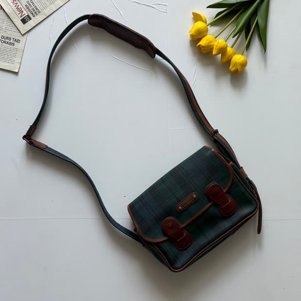 Polo 폴로랄프로렌 타탄 체크 크로스백