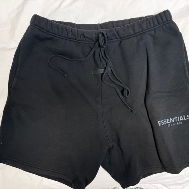 [L] 에센셜 스웨트 쇼츠 반바지 블랙
