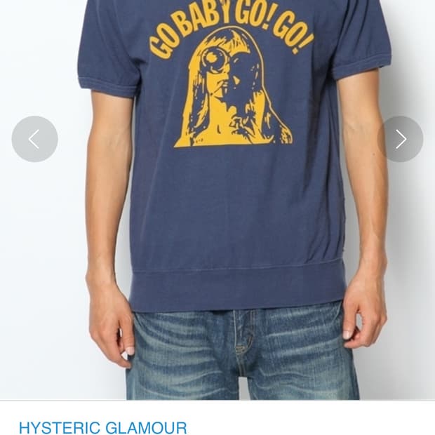히스테릭글래머 네이비 go baby go 반팔티