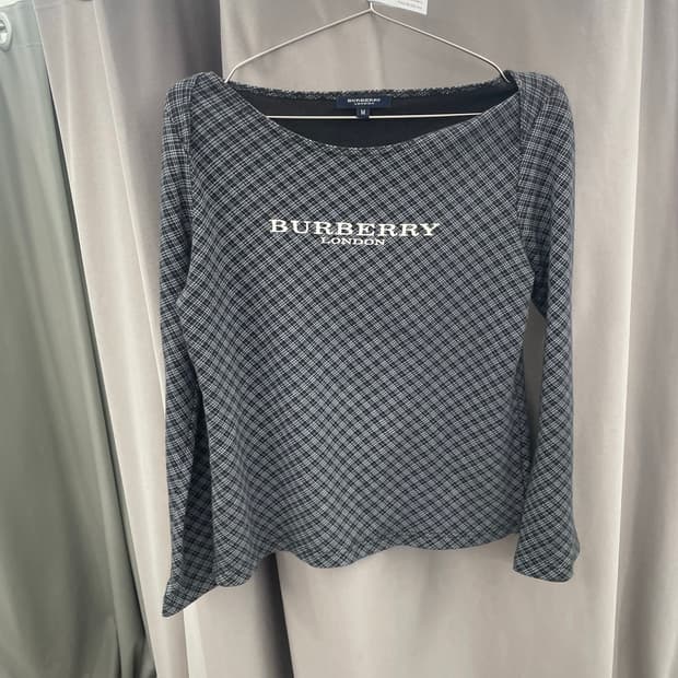 버버리 마이크로 체크 슬리브