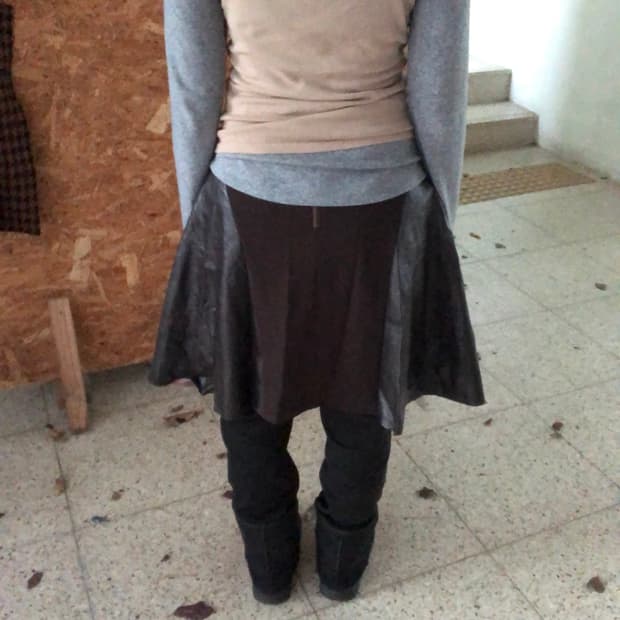 • leather sk / lanvin