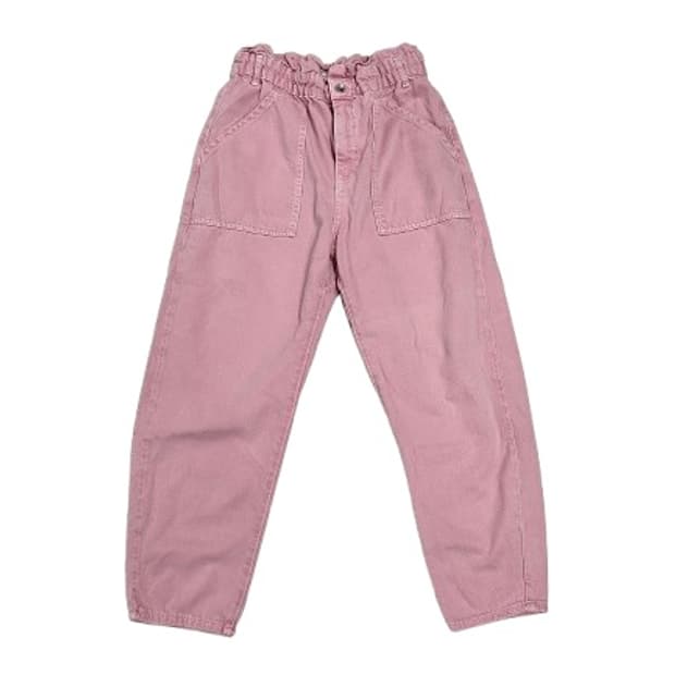 ZARA 핑크 베기핏 밴딩 팬츠
