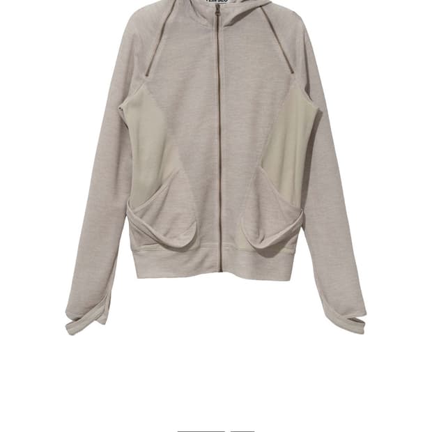 (구해요) 혜인서 Slashed Zip Hoodie Beige 구해요