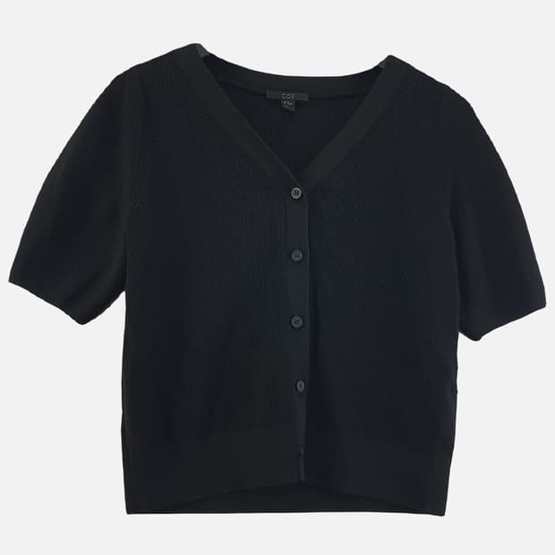 코스 블랙 여자 가디건 XS O0469
