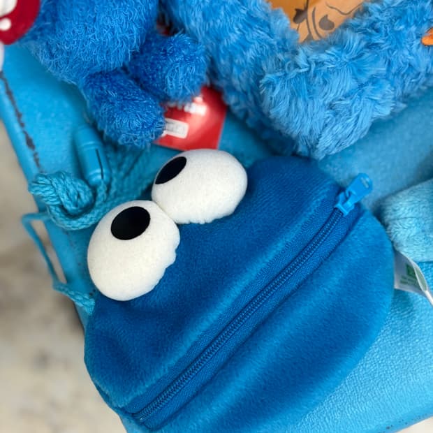 Vintage Cookie Monster Coin Purse Bag