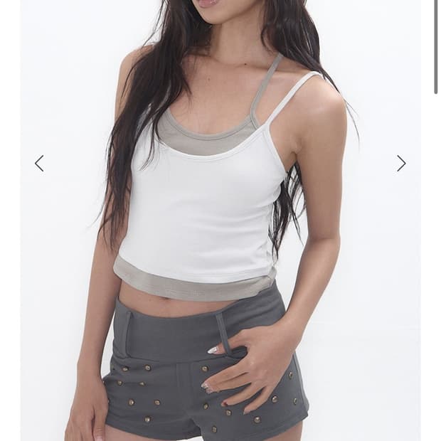 익스파이어드걸 탱크탑 Layered Halter Tank Top Mist