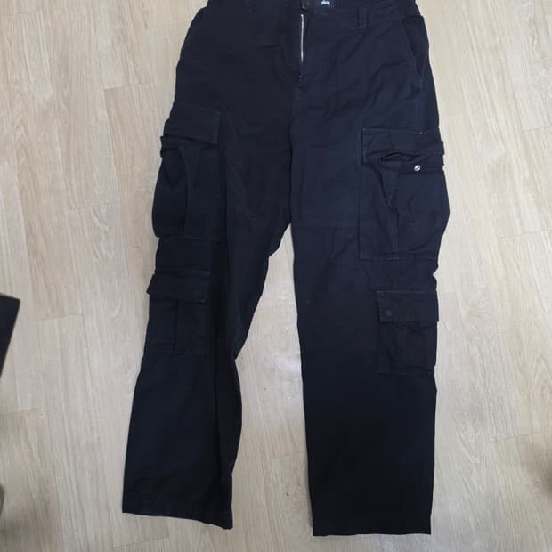 [28]스투시 립스탑 카고팬츠 블랙 