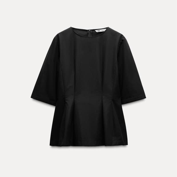 새상품 자라 페플럼 탑 zw collection