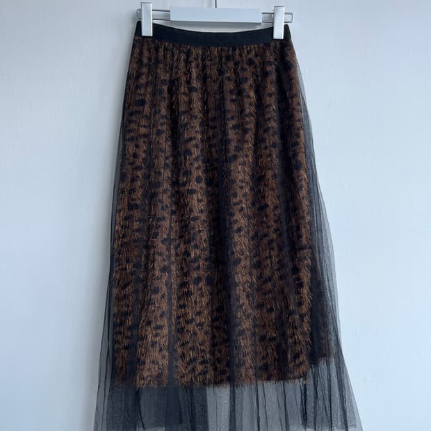 호피 샤 롱 스커트