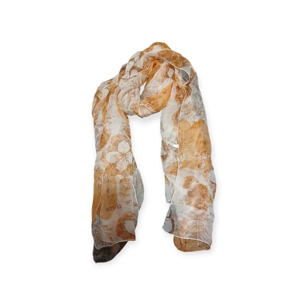 모리걸 lupuy 꽃잎 나뭇잎 실크스카프 